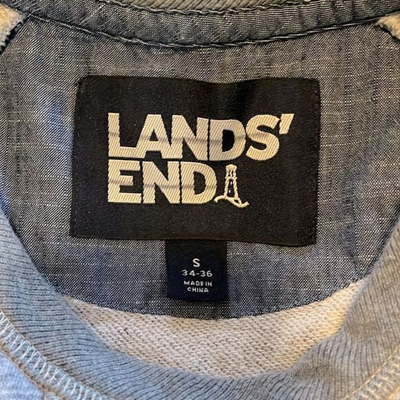 Mens’ Lands’ End Gray Sweatshirt Size S - Picture 4 of 5